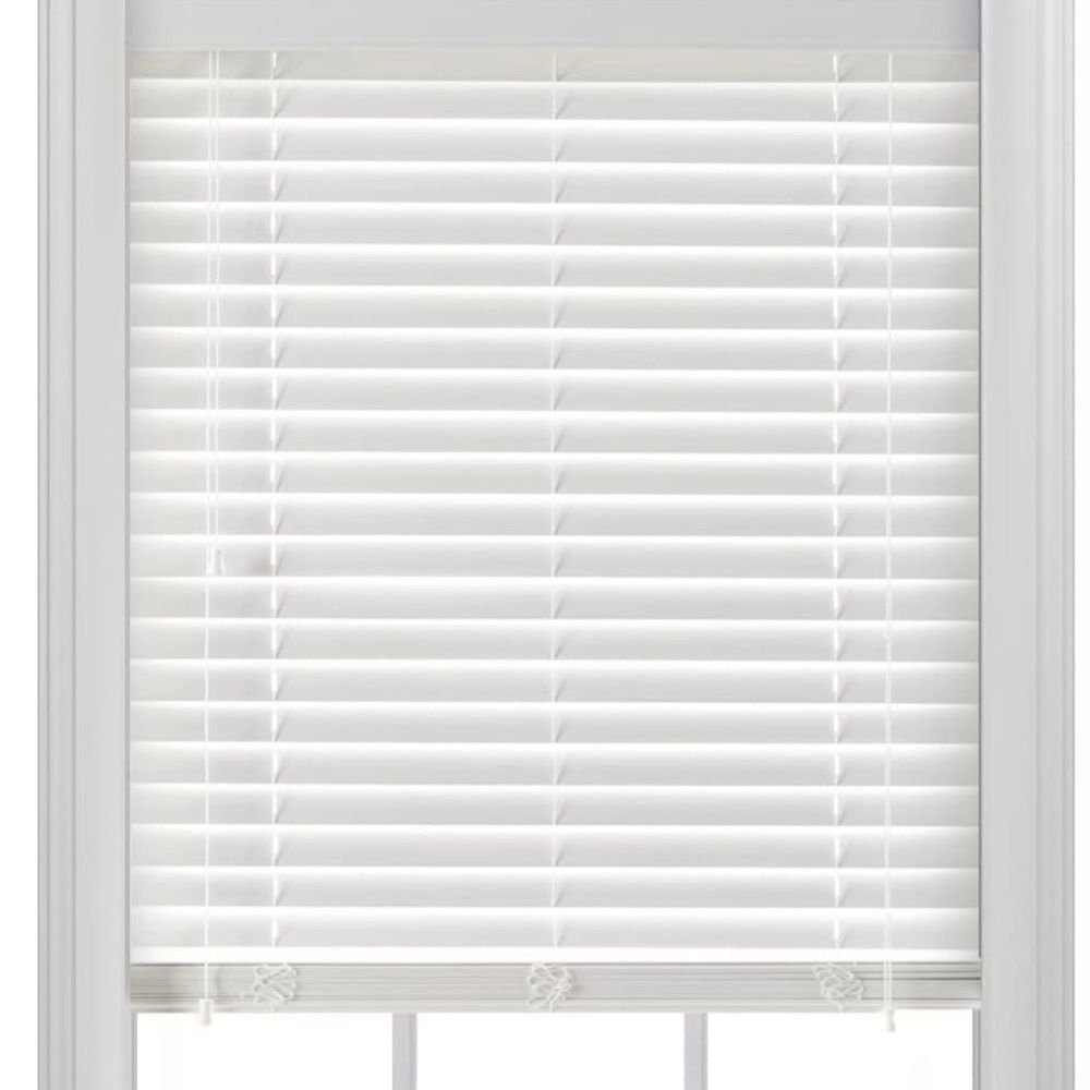 Bali faux wood blinds 27” by 69”.